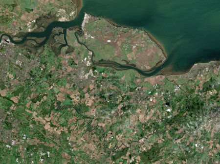 Photo for Swale, non metropolitan district of England - Great Britain. Low resolution satellite map - Royalty Free Image