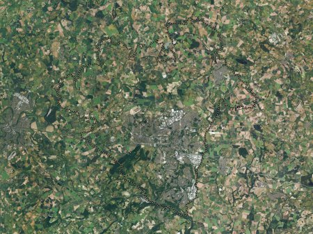 Foto de Telford y Wrekin, autoridad unitaria de Inglaterra Gran Bretaña. Mapa de satélite de alta resolución - Imagen libre de derechos