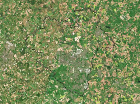 Foto de Telford y Wrekin, autoridad unitaria de Inglaterra Gran Bretaña. Mapa satelital de baja resolución - Imagen libre de derechos