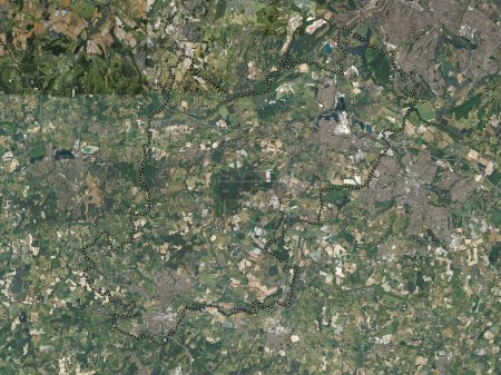 Foto de Tonbridge y Malling, distrito no metropolitano de Inglaterra Gran Bretaña. Mapa de satélite de alta resolución - Imagen libre de derechos