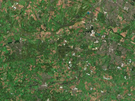 Téléchargez les photos : Tonbridge et Malling, district non métropolitain d'Angleterre - Grande-Bretagne. Carte satellite basse résolution - en image libre de droit