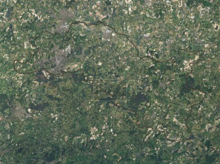 Foto de Tunbridge Wells, distrito no metropolitano de Inglaterra - Gran Bretaña. Mapa de satélite de alta resolución - Imagen libre de derechos