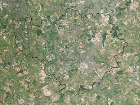 Photo for Warwick, non metropolitan district of England - Great Britain. High resolution satellite map - Royalty Free Image