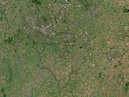 Téléchargez les photos : Warwickshire, comté administratif d'Angleterre - Grande-Bretagne. Carte satellite basse résolution - en image libre de droit