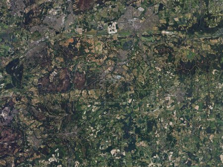 Téléchargez les photos : Waverley, district non métropolitain d'Angleterre - Grande-Bretagne. Carte satellite haute résolution - en image libre de droit
