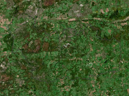 Téléchargez les photos : Waverley, district non métropolitain d'Angleterre - Grande-Bretagne. Carte satellite basse résolution - en image libre de droit