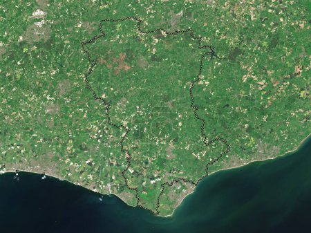 Foto de Wealden, distrito no metropolitano de Inglaterra Gran Bretaña. Mapa satelital de baja resolución - Imagen libre de derechos