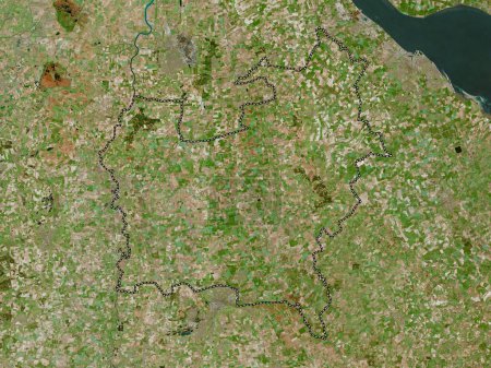 Photo for West Lindsey, non metropolitan district of England - Great Britain. High resolution satellite map - Royalty Free Image