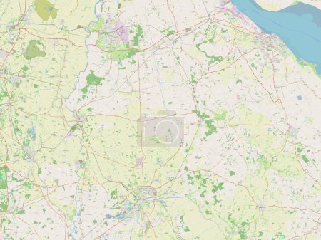 Photo for West Lindsey, non metropolitan district of England - Great Britain. Open Street Map - Royalty Free Image