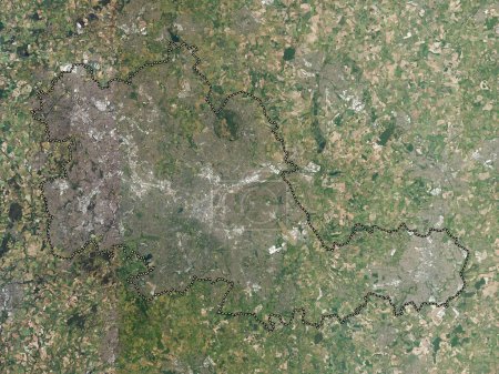 Foto de West Midlands Combined Authority, región de Inglaterra - Gran Bretaña. Mapa de satélite de alta resolución - Imagen libre de derechos