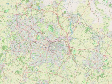 Photo for West Midlands Combined Authority, region of England - Great Britain. Open Street Map - Royalty Free Image