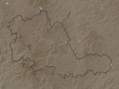 Photo for West Midlands Combined Authority, region of England - Great Britain. Elevation map colored in sepia tones with lakes and rivers - Royalty Free Image