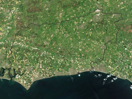Foto de West Sussex, condado administrativo de Inglaterra - Gran Bretaña. Mapa satelital de baja resolución - Imagen libre de derechos