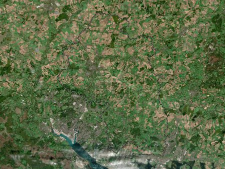 Foto de Winchester, distrito no metropolitano de Inglaterra - Gran Bretaña. Mapa satelital de baja resolución - Imagen libre de derechos