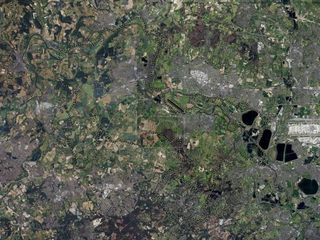 Photo for Windsor and Maidenhead, metropolitan district of England - Great Britain. High resolution satellite map - Royalty Free Image