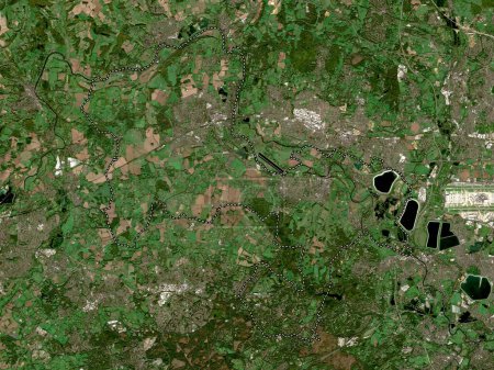 Photo for Windsor and Maidenhead, metropolitan district of England - Great Britain. Low resolution satellite map - Royalty Free Image