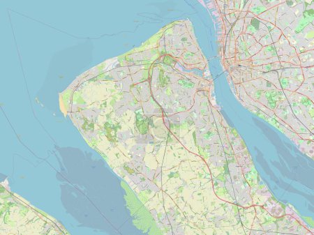 Photo for Wirral, metropolitan district of England - Great Britain. Open Street Map - Royalty Free Image