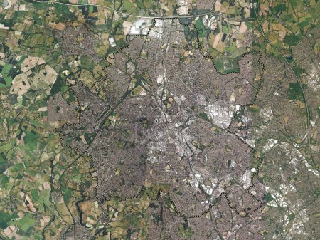 Téléchargez les photos : Wolverhampton, autorité unitaire de l'Angleterre - Grande-Bretagne. Carte satellite haute résolution - en image libre de droit