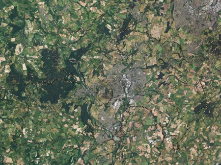 Foto de Wyre Forest, distrito no metropolitano de Inglaterra - Gran Bretaña. Mapa de satélite de alta resolución - Imagen libre de derechos