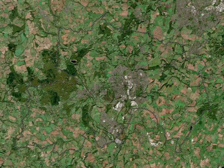 Foto de Wyre Forest, distrito no metropolitano de Inglaterra - Gran Bretaña. Mapa satelital de baja resolución - Imagen libre de derechos