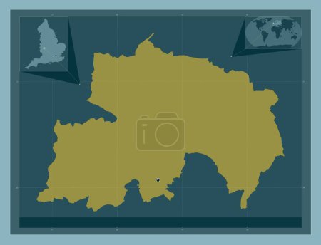 Foto de Wyre Forest, distrito no metropolitano de Inglaterra - Gran Bretaña. Forma de color sólido. Mapas de ubicación auxiliares de esquina - Imagen libre de derechos