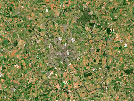 Photo for York, unitary authority  of England - Great Britain. Low resolution satellite map - Royalty Free Image