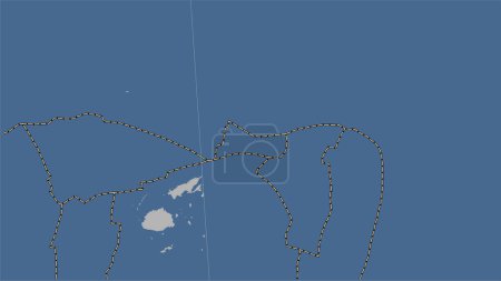 Téléchargez les photos : Plaque tectonique Futuna et limites des plaques adjacentes sur la carte des contours solides dans la projection cylindrique (oblique) Patterson - en image libre de droit