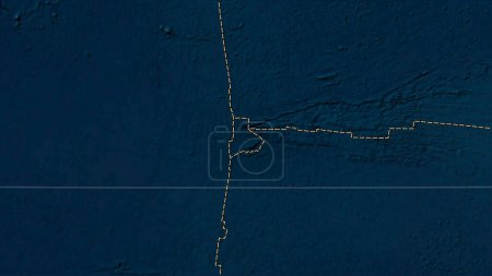 Foto de Placa tectónica de Galápagos y los límites de las placas adyacentes en el mapa satélite de mármol azul en la proyección cilíndrica Patterson (oblicua) - Imagen libre de derechos