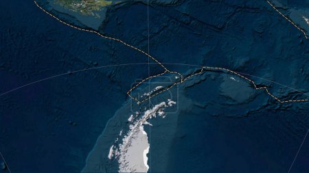 Téléchargez les photos : Plaque tectonique des Shetland et limites des plaques adjacentes sur la carte satellite Blue Marble dans la projection cylindrique (oblique) Patterson - en image libre de droit