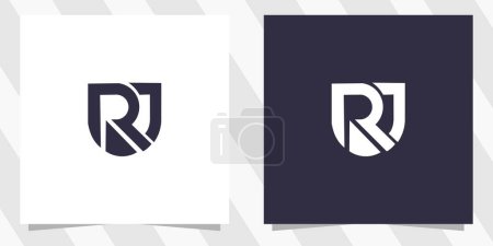 letter rj jr logo design