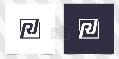 letter rj jr logo design