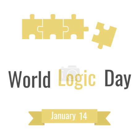 Illustration for World Logic Day. January 14. Vector illustration - Royalty Free Image