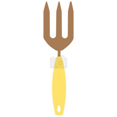 Illustration for Hand fork icon. Vector flat illustration - Royalty Free Image