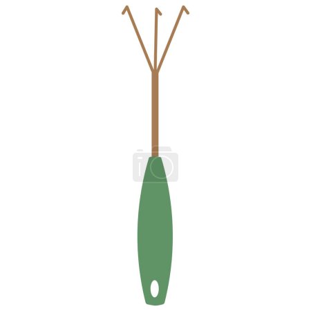 Illustration for Flower rake icon. Vector flat illustration - Royalty Free Image