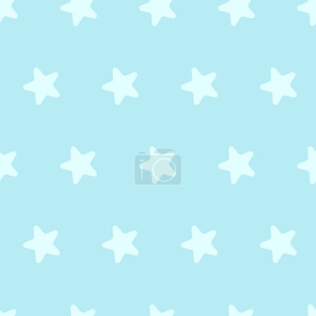 Photo for Scrapbook seamless background. Blue baby shower patterns. Cute print with star - Royalty Free Image