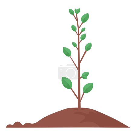Tree seedling. Vector flat illustration
