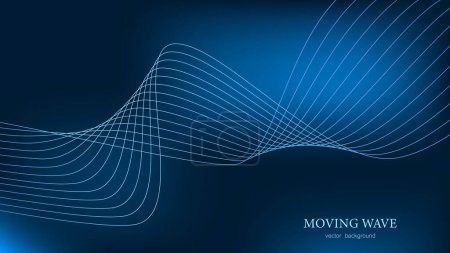 Ilustración de Elemento de onda musical abstracto para el diseño. Ilustración vectorial de la dinámica de movimiento suave. - Imagen libre de derechos