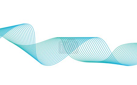 Ilustración de Elemento de onda musical abstracto para el diseño. Ilustración vectorial de la dinámica de movimiento suave. - Imagen libre de derechos