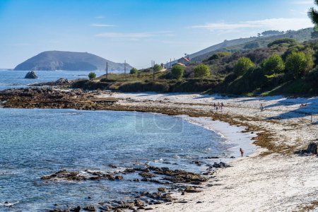 Téléchargez les photos : Ons Island, Pontevedra, Espagne, 7 septembre 2023. Playa area dos cans on Ons Island, à Pontevedra, en Galice. Photo de haute qualité - en image libre de droit