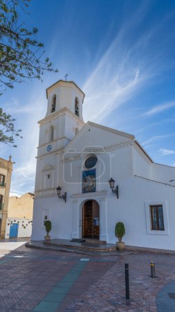 Photo for Nerja, Spain, February 13, 2024.Church of the town of Nerja, in Malaga, Andalucia, Spain. High quality photo - Royalty Free Image