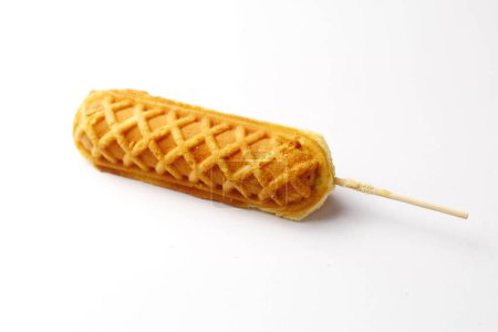 Photo for Waffle sticks placed on a white background, isolated - Royalty Free Image