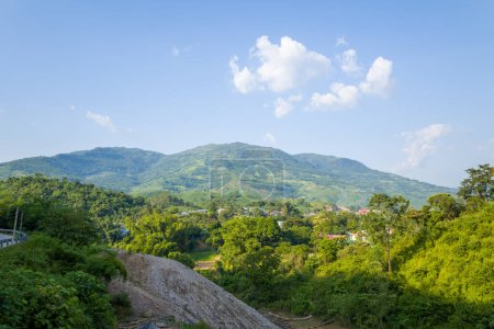 Photo for This landscape photo was taken, in Asia, in Vietnam, in Tonkin, in Dien Bien Phu, in summer. We see the green mountains and tropical forests, under the Sun. - Royalty Free Image