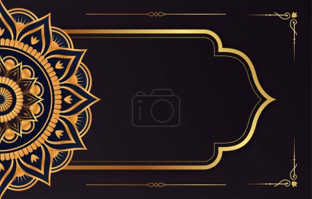 Illustration for Luxury Mandala Background With Golden Arabesque Pattern Arabic I - Royalty Free Image