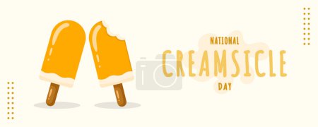 National Creamsicle Day on 14 August Banner Background. Horizontal Banner Template Design. Vector Illustration