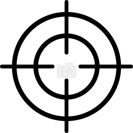 Ilustración de Icono de un símbolo objetivo como concepto de logro de un objetivo - Imagen libre de derechos