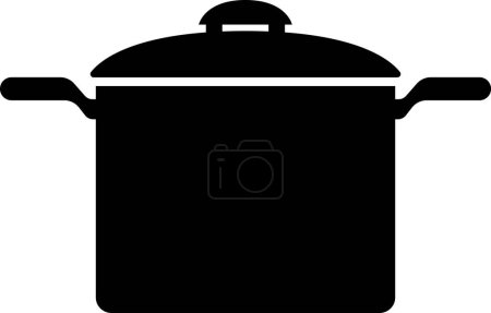 Flat icon of a saucepan