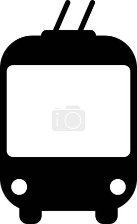 Flaches Obus-Symbol als Zeichen für die Gestaltung der Webseite des Personenverkehrs