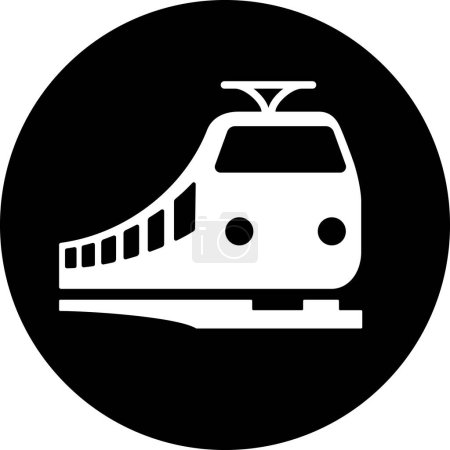 Train icon as sign for web page design of journey transport