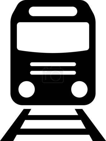 Flat train icon as sign for web page design of passenger transportation transport
