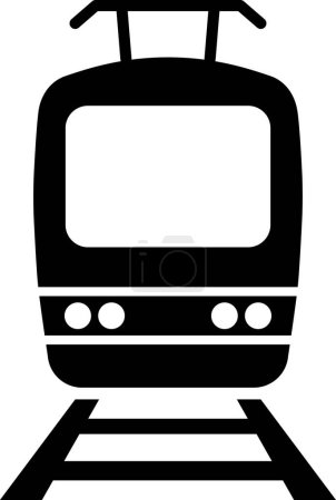 Flaches Straßenbahnsymbol als Zeichen für die Gestaltung von Webseiten im Personenverkehr